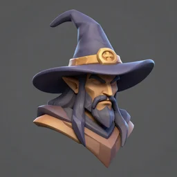 witch head, stylized stl, 3 d render, activision blizzard style, hearthstone style, darksiders art style, greg rutkowski style