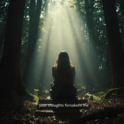 in your thoughts forsaken me,, cinematic, volumetric lighting,