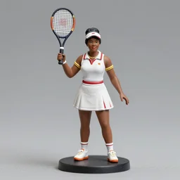 80mm resin detailed Miniature of a Hattie McDaniel in tennis wear ;Miniature product Photo, 4K, Full body