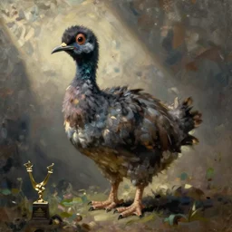 a dodo, oil painting