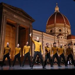 a performance of'star trek : the next generation'the opera in florence, italy