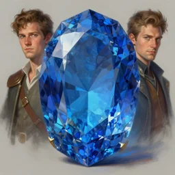 a detailed portrait of an enchanted blue topaz, by justin gerard and greg rutkowski, digital art, realistic painting, dnd, character design, trending on artstation