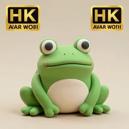 beatiful photograph of cute simple clay frog, simple background, natural lighting, 4 k, award - winning