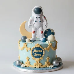 rococo baroque astronaut fancy cake