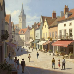 matte painting of a d & d town square, art by donato giancola and greg rutkowski