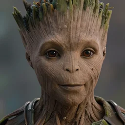 film still of emma watson as groot in the new guardians of the galaxy movie, 4 k, highly detailed face, detailed eyes