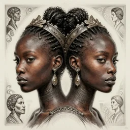 black african annasophia robb, symmetrical portrait, d & d, fantasy, intricate, elegant, highly detailed, digital painting, artstation, concept art, sharp focus, illustration, art by aleksi briclot, greg rutkowski and alphonse mucha
