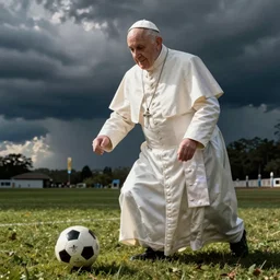 Pope Francis playing soccer in Argentina