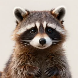 cute raccoon in the style of don bluth, beautiful artwork, shading, high quality cartoon model. greg rutkowski detailed