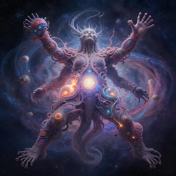 universe is one living super organism, digital painting, insanely detailed