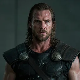 Ulfric Stormcloak as The American Psycho, cinematic still, sweating hard