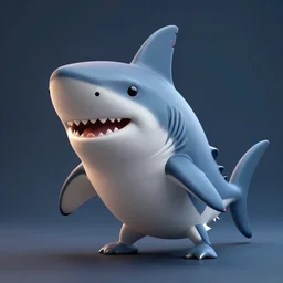 An anthropomorphic!!!!! shark, illustrated by Antoine Verney-Carron and J. Lesaffre, trending on artstation, 4k, 8k, artstation 3d render, artstation 3d, artstation graphics, artstation lighting