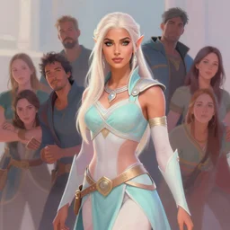 dynamic medium shot painted portrait, maya ali as destiny 2 sorceress, pastel colours, octane render, unreal engine, matte painting concept art, fanart artstation by jesper ejsing and rhads and lois van baarle and ilya kuvshinov and rossdraws