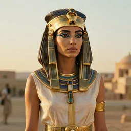 a beautiful award winning photo of Cleopatra, golden hour, very detailed and sharp, 4k cinematic