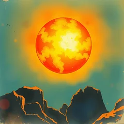the sun. highly detailed, digital painting, watercolor, soviet realism, engraving, artstation, concept art, smooth, sharp focus, vivid grunge, manga, illustration, unreal engine 5, 8, art by bilibin and kilian eng and kuvshinov and malevich and mucha