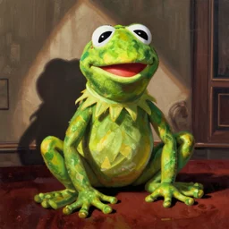 kermit the frog painted by salvador dali