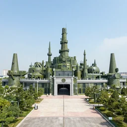 a large military installation disguised to look like a theme park,