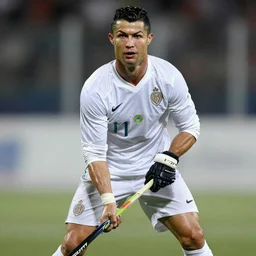 portrait of Cristiano Ronaldo hockey player, works by Steve McCurry, clean, detailed, award-winning
