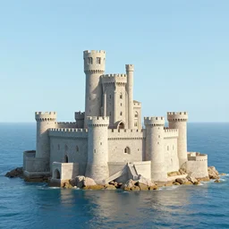 a castle on the ocean
