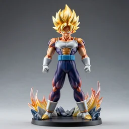 Vegeta Super Saiyan Warhammer Fantasy Battle Figurine, studio photo, 4K