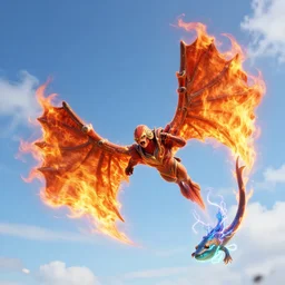 bright sky fish warrior flying firevfins electric eel battle