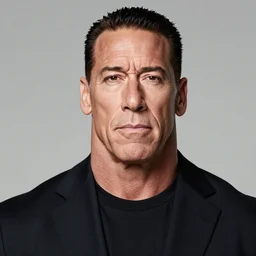 portrait of john cena with the hair of mao zedong