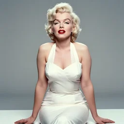 ana del armas as Marilyn Monroe, all body, white dress