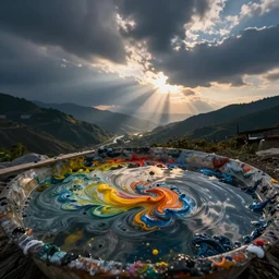 mixing paint with water