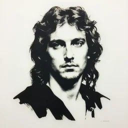 “Stencil print portrait of Orpheus on the wall, stunning, award winning work”