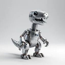 A propaganda, plastic simple funny mechanic organic disney mechabot dinosaur toy  characterdesign toy sculpture made from chrome cables, wires and tubes by moebius, by david lachapelle, by angus mckie, by rhads, by jeff koons, in an empty studio hollow, c4d