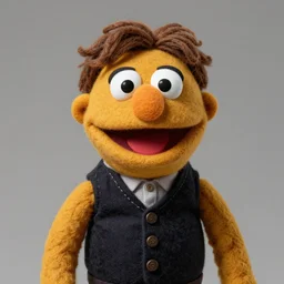 john marston as a muppet. highly detailed felt. hyper real photo. 4 k.