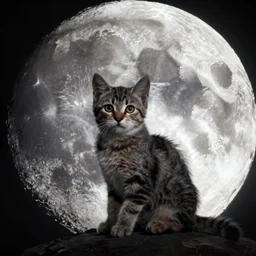 kitten on the moon greg rutkowski