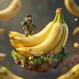 studio ghibli, island which is made of ( ( ( ( bananas ) ) ) ), banana!!, by asher durand. intricate artwork by tooth wu and wlop and beeple and dan mumford and greg rutkowski and nekroxiii. halo. octane render, cinematic, hyper realism, octane render, 8 k, depth of field, bokeh. iridescent accents. vibrant