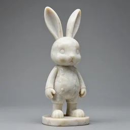 rabbit groot as marble statue