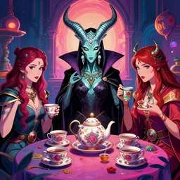 witchblade and dejah thoris psychedelic tea party