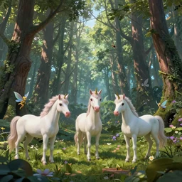 magic forest, a lot of unicorns and pixies, real photo, 8 k resolution, photorealistic,