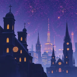 album cover art for flickering purple gold queen squares by akihiko yoshida
