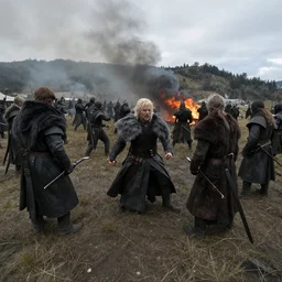 gopro footage of battle from game of thrones, gopro, wideangle, 4 k