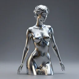 sculpture, 8 k uhd, unreal engine, reflected chrome octane render in the artstyle of greg rutkowski