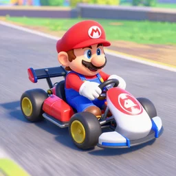 an intricate in-game screenshot from Mario Kart Tour video game, highly detailed