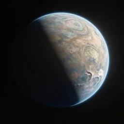 alien planet seen from space painted by andreas rocha