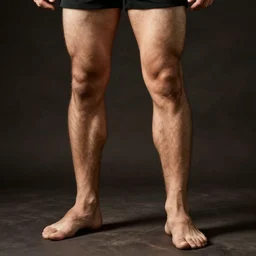 man with gigantic calves