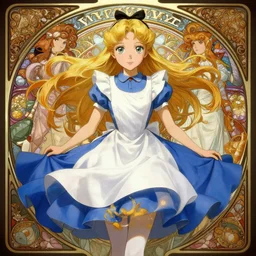 symmetry!!!!!! beautiful anime girl alice in wonderland, close painting, ultra detailed, elegant, intricate, anime, dynamic lighting, digital art, digital painting, artstation, wlop, sharp focus, illustration, art by artgerm and greg rutkowski and alphonse mucha, 8 k