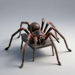 giant spider in chair, by peter mohrbacher dan mumford craig mullins nekro, cgsociety, pixiv, volumetric light, 3 d render