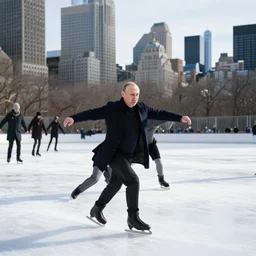 putin skating through nyc
