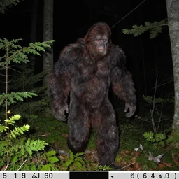 bigfoot caught on a night vision trail cam