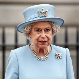 Mr. Bean as queen Elizabeth
