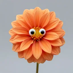 an orange dahlia flower monster