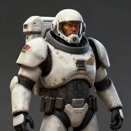 portrait of space marine, realistic, artstation