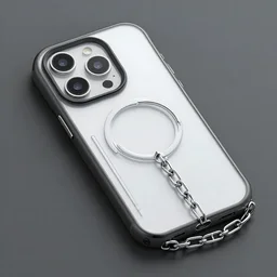 anti - theft chain phone case design, detailed render